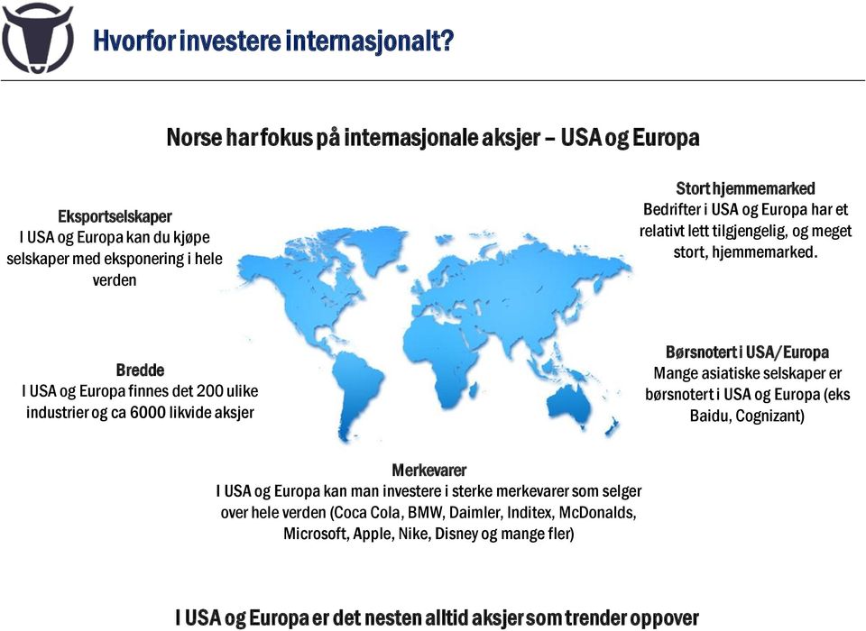 Europa har et relativt lett tilgjengelig, og meget stort, hjemmemarked.