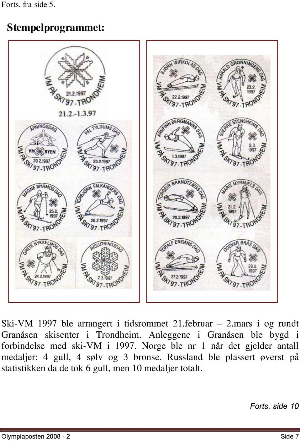 Anleggene i Granåsen ble bygd i forbindelse med ski-vm i 1997.