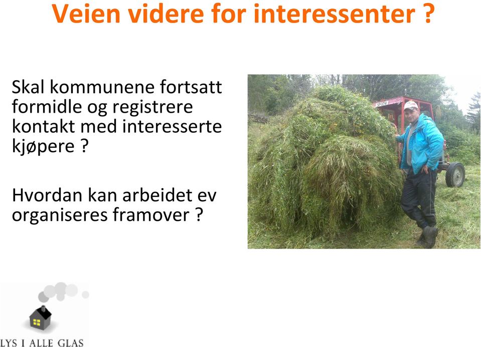 registrere kontakt med interesserte