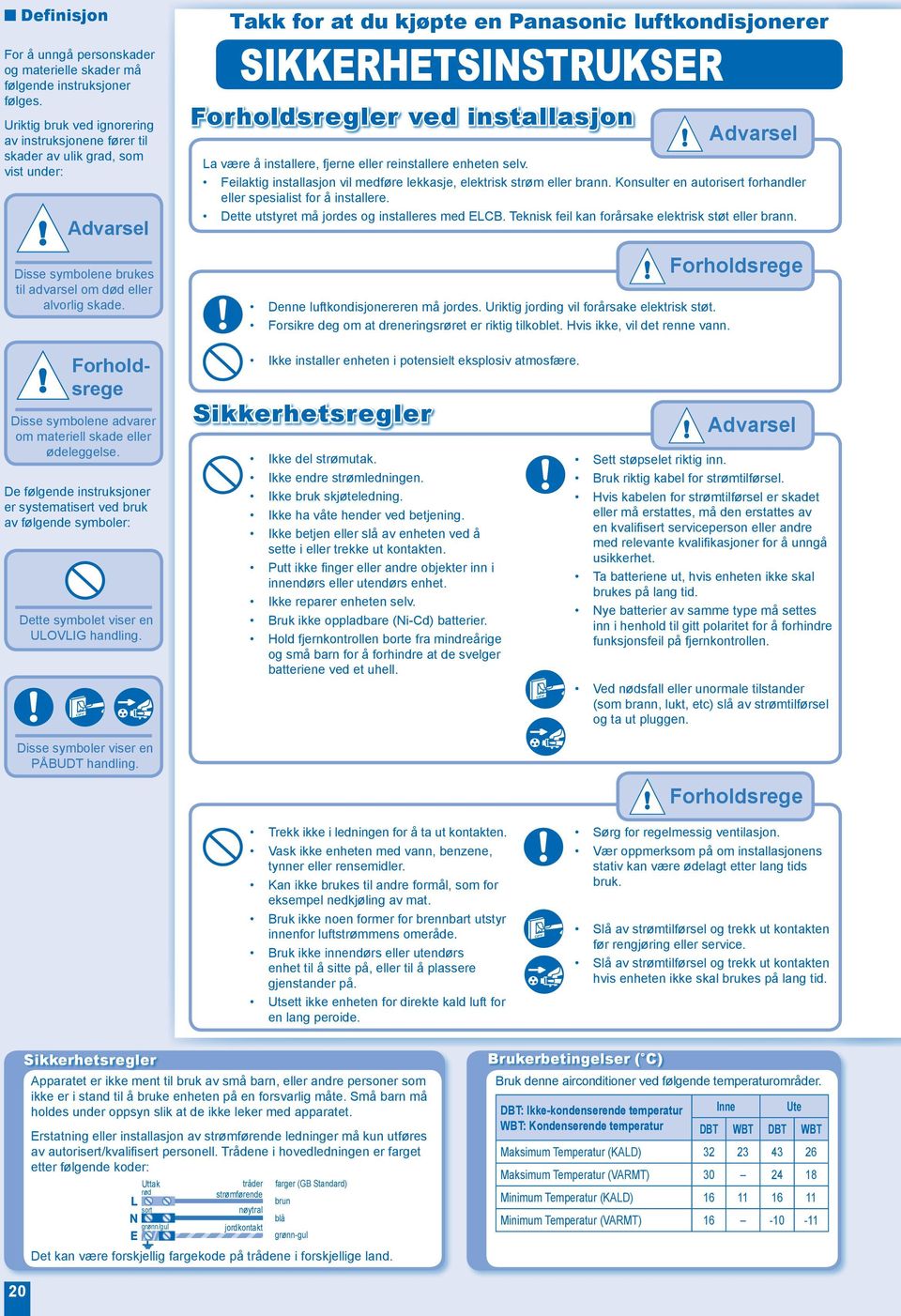 Forholdsrege Disse symbolene advarer om materiell skade eller ødeleggelse. De følgende instruksjoner er systematisert ved bruk av følgende symboler: Dette symbolet viser en ULOVLIG handling.