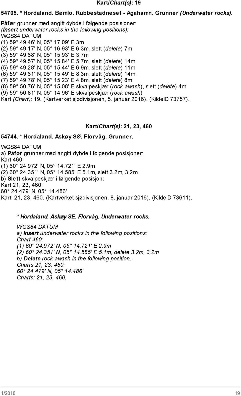 3m, slett (delete) 7m (3) 59 49.68' N, 05 15.93' E 3.7m (4) 59 49.57' N, 05 15.84' E 5.7m, slett (delete) 14m (5) 59 49.28' N, 05 15.44' E 6.9m, slett (delete) 11m (6) 59 49.61' N, 05 15.49' E 8.