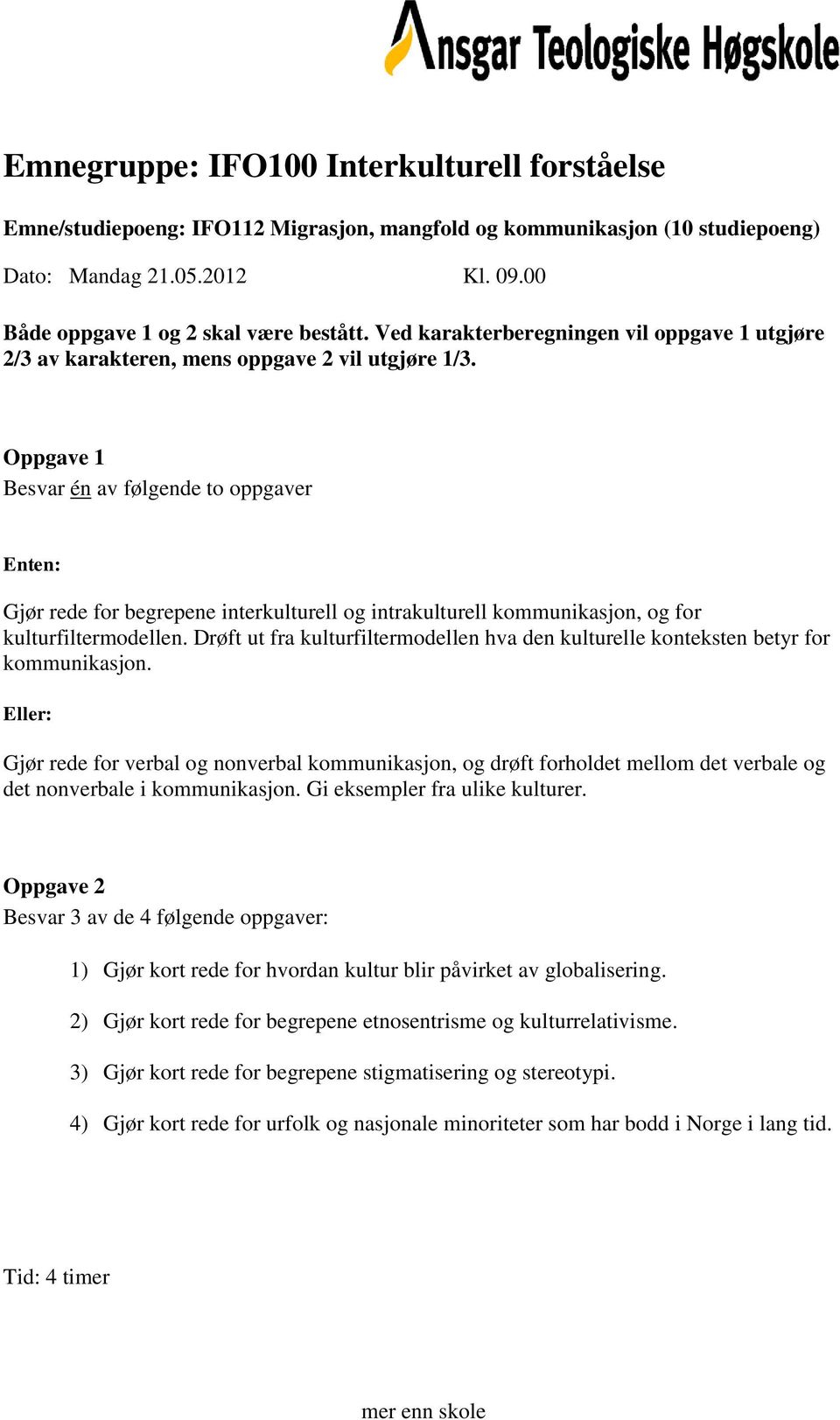 : Gjør rede for verbal og nonverbal kommunikasjon, og drøft forholdet mellom det verbale og det nonverbale i kommunikasjon. Gi eksempler fra ulike kulturer.