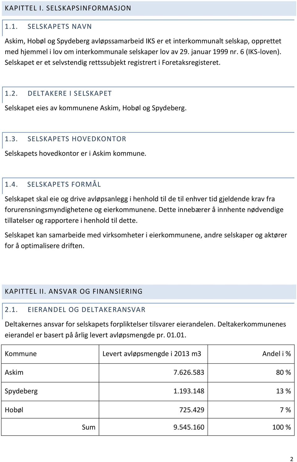 SELSKAPETS HOVEDKONTOR Selskapets hovedkontor er i Askim kommune. 1.4.