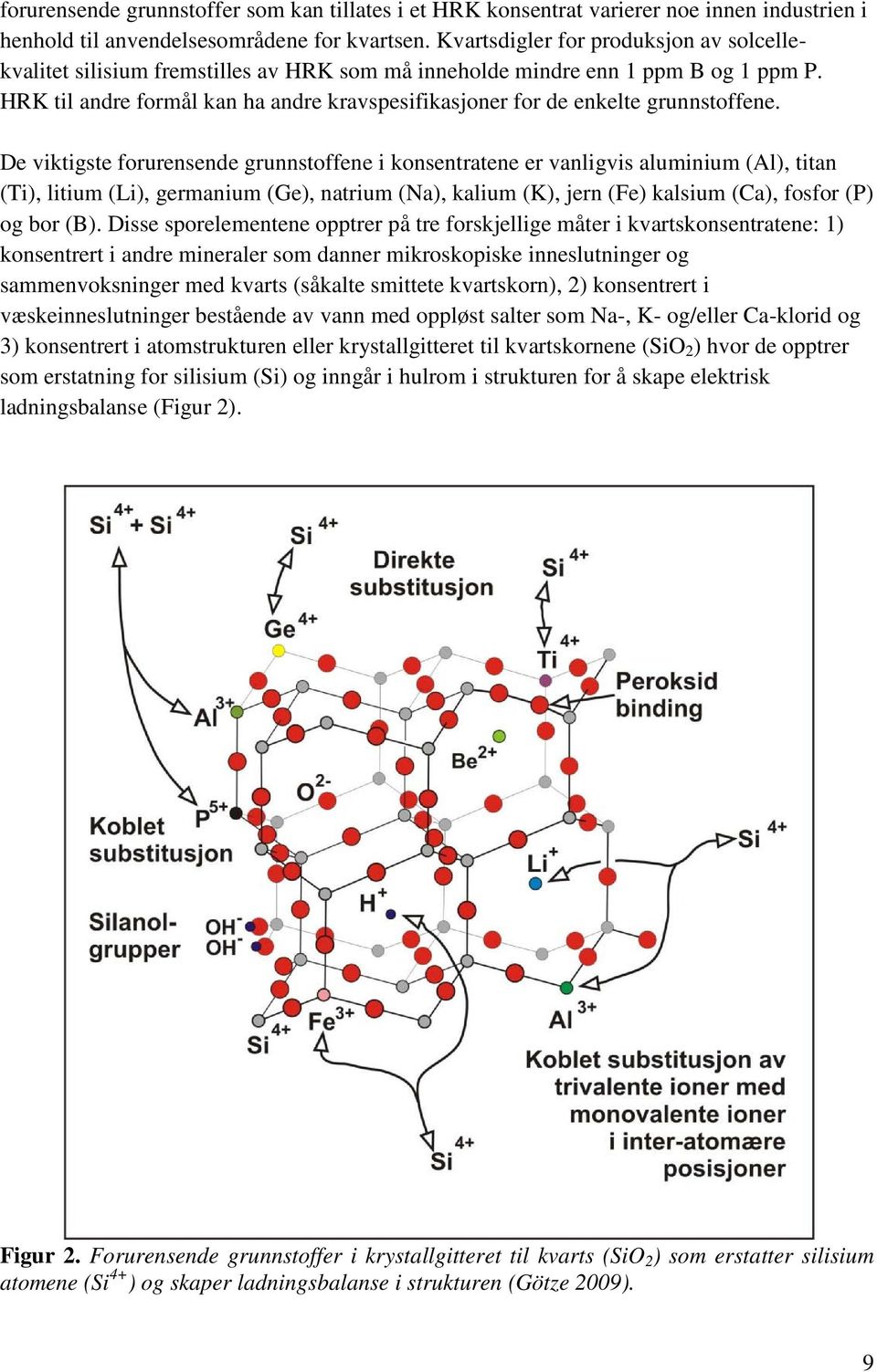 HRK til andre formål kan ha andre kravspesifikasjoner for de enkelte grunnstoffene.