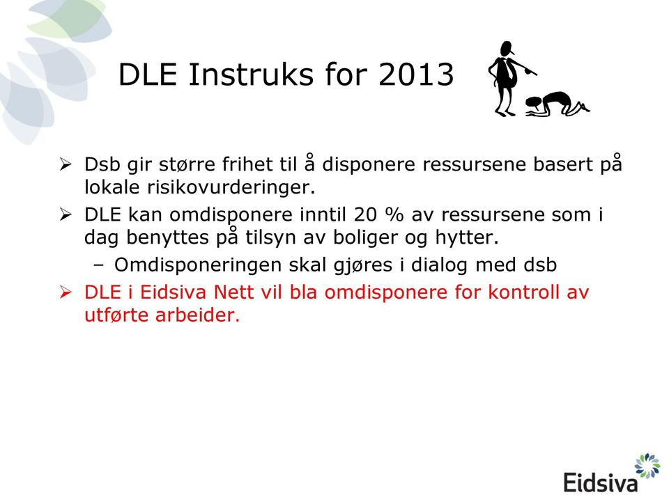 DLE kan omdisponere inntil 20 % av ressursene som i dag benyttes på tilsyn av