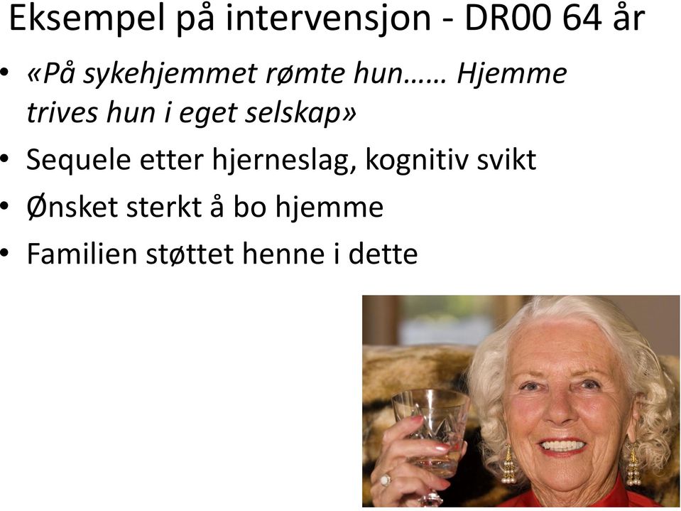 selskap» Sequele etter hjerneslag, kognitiv