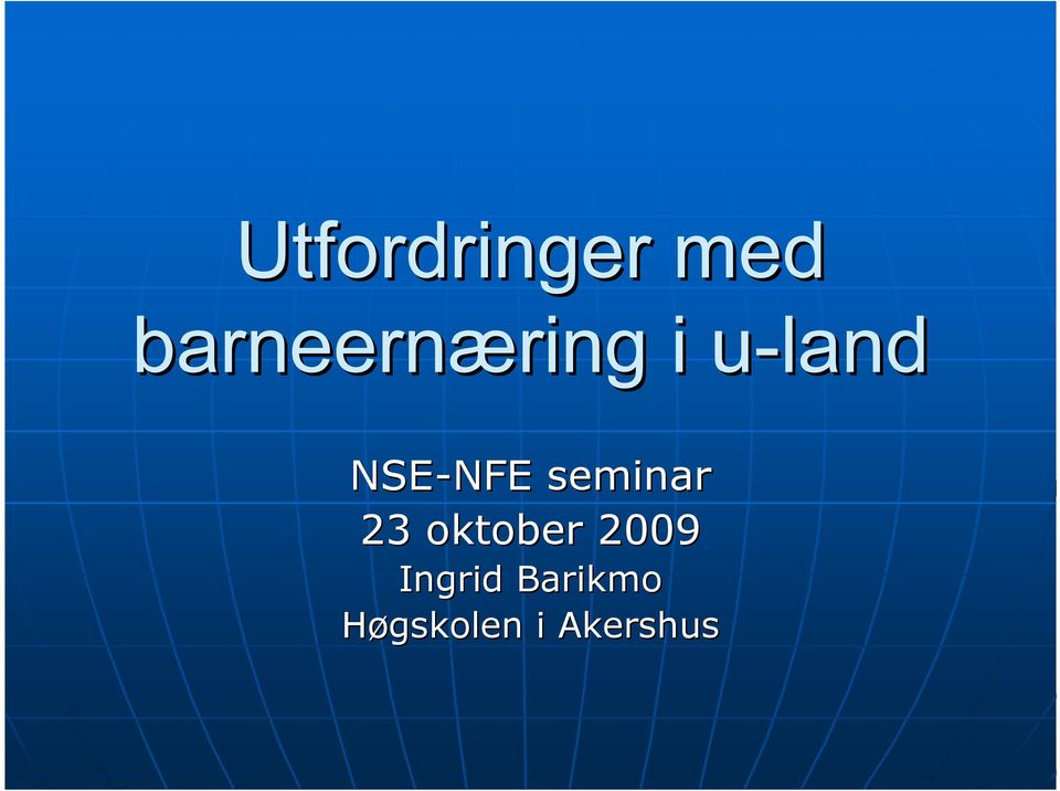 NSE-NFE NFE seminar 23