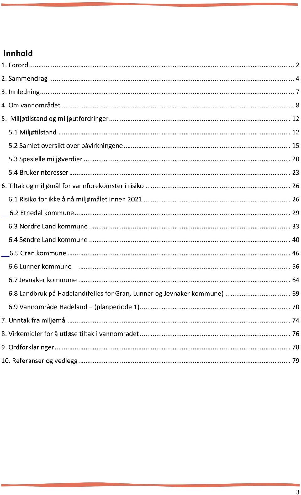 3 Nordre Land kommune... 33 6.4 Søndre Land kommune... 40 6.5 Gran kommune... 46 6.6 Lunner kommune... 56 6.7 Jevnaker kommune... 64 6.