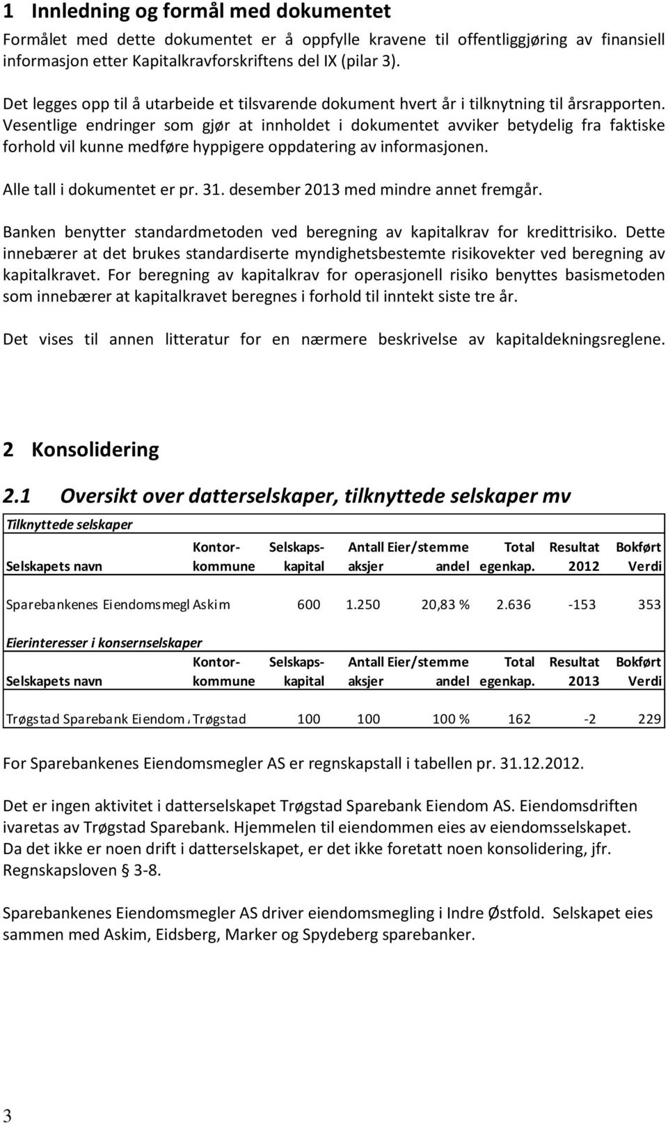 Vesentlige endringer som gjør at innholdet i dokumentet avviker betydelig fra faktiske forhold vil kunne medføre hyppigere oppdatering av informasjonen. Alle tall i dokumentet er pr. 31.