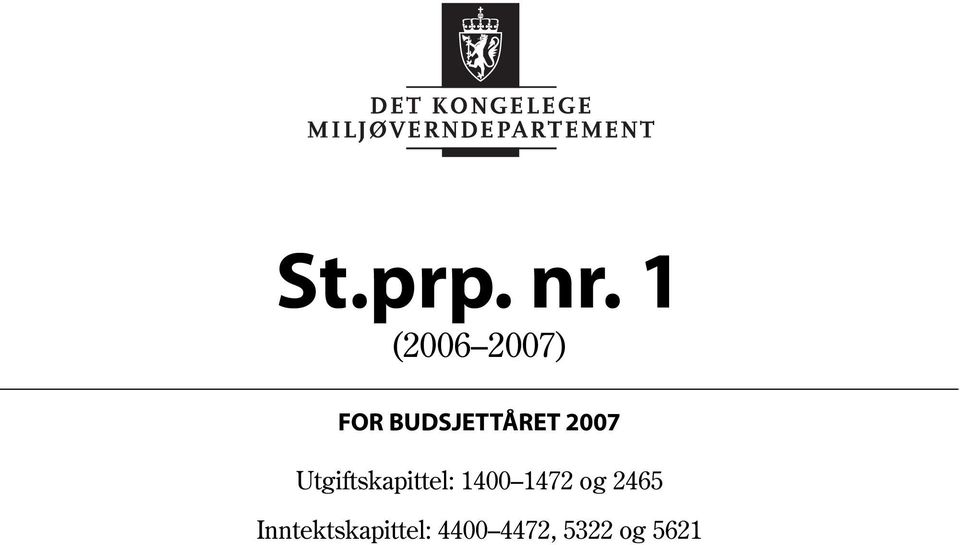 2007 Utgiftskapittel: 1400