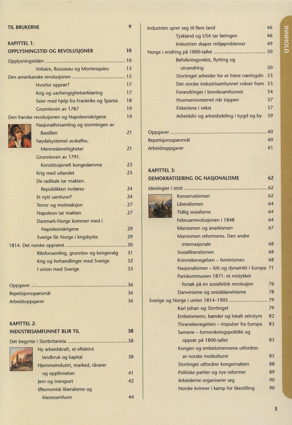 Menneskerettigheter 21 Grunnloven av 1791. Konstitusjonelt konged0mme 23 Krig med utlandet 23 De radikale tar makten. Republikken innf0res 24 Et nytt samfunn?