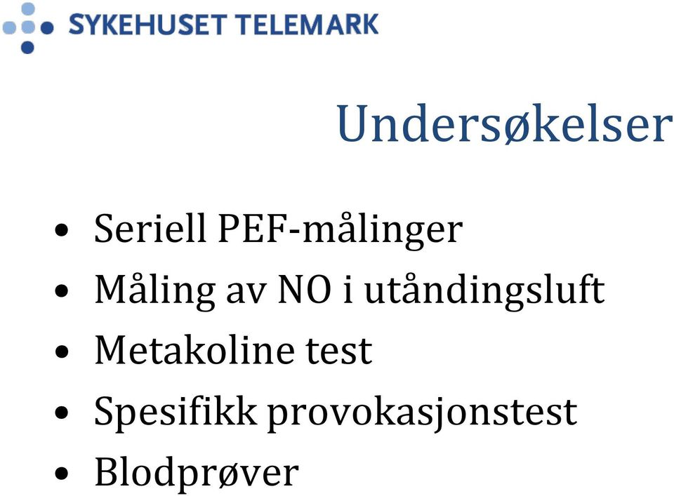 utåndingsluft Metakoline test