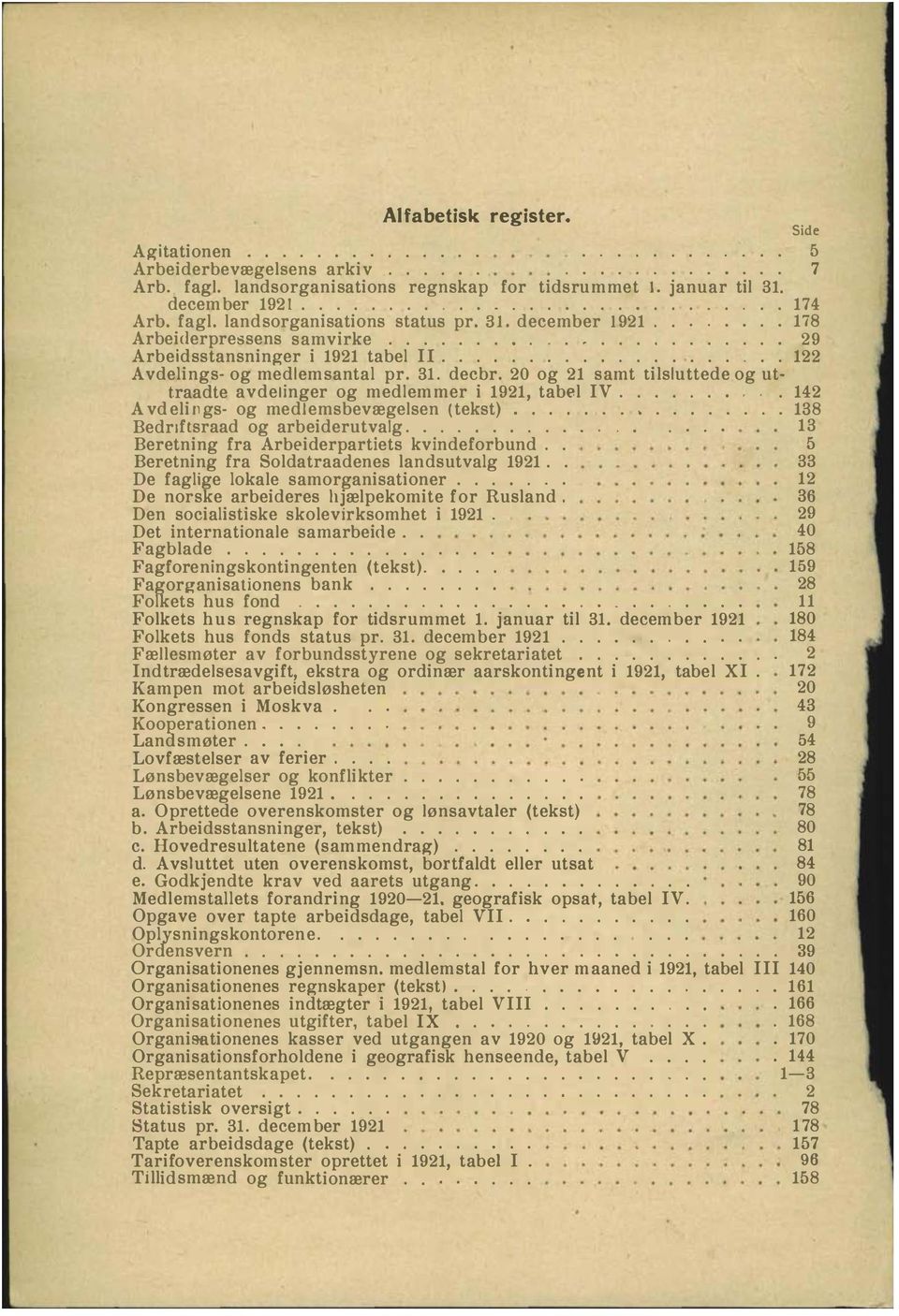 20 og 2 samt tilsluttede og uttraadle avdelinger og medlem mer i 92, tabel V...... ". 2 Avd elings og medlemsbevægelsen (tekst)............... 38 Bedrlftsraad og arbeiderutvalg.