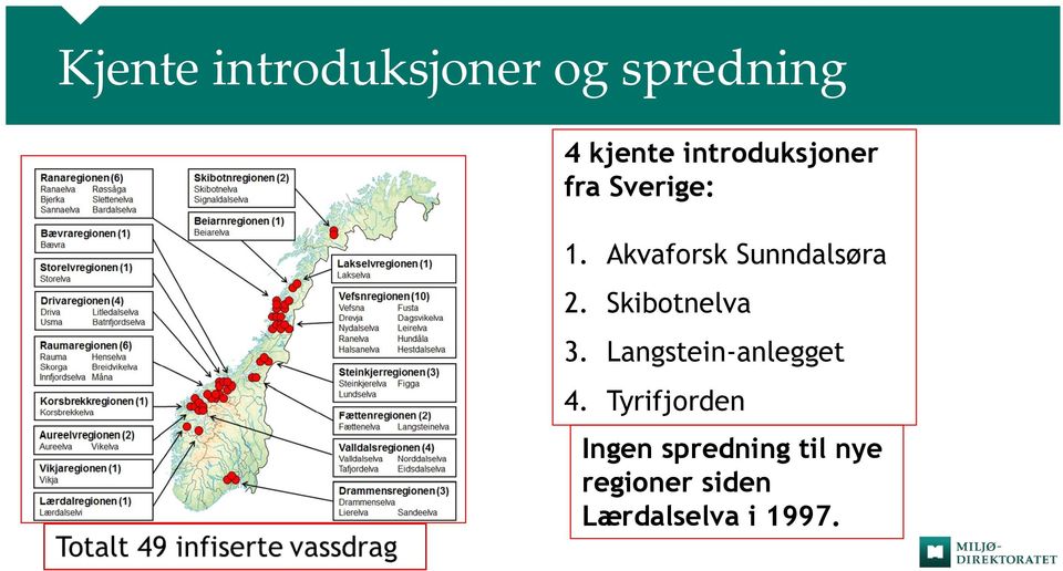 Akvaforsk Sunndalsøra 2. Skibotnelva 3.