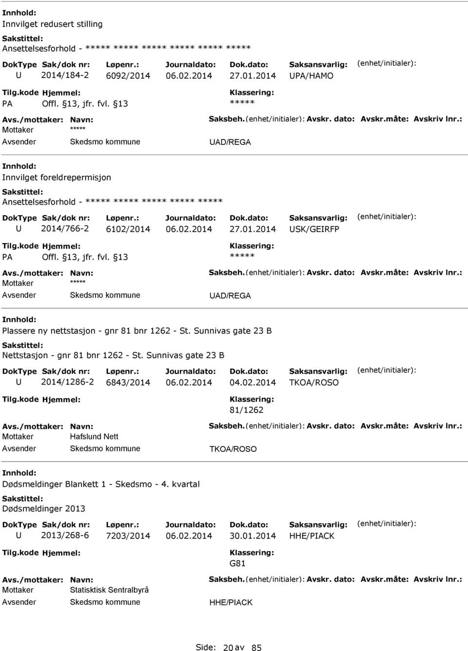 : Mottaker D/RG Plassere ny nettstasjon - gnr 81 bnr 1262 - St. Sunnivas gate 23 B Nettstasjon - gnr 81 bnr 1262 - St. Sunnivas gate 23 B 2014/1286-2 6843/2014 TKO/ROSO 81/1262 vs.