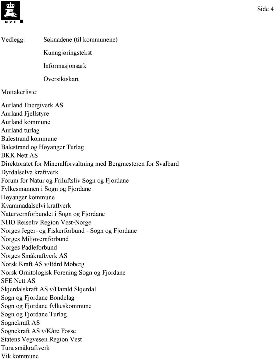 Naturverforbudet i Sog og Fjordae NHO Reiseliv Regio Vest-Norge Norges Jeger- og Fiskerforbud - Sog og Fjordae Norges Miljøverforbud Norges Padleforbud Norges Små AS Norsk Kraft AS v/bård Moberg