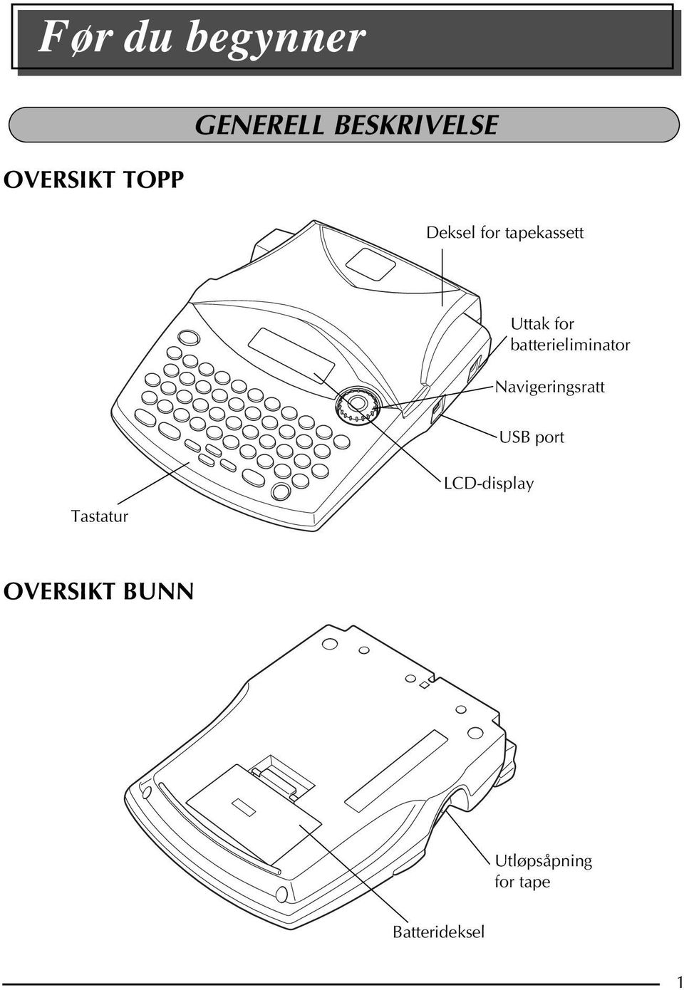 batterieliminator Navigeringsratt Tastatur USB