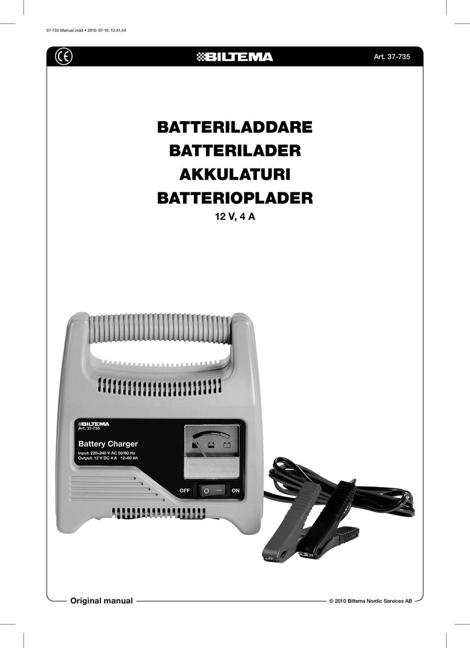 37-735 Batteriladdare Batterilader