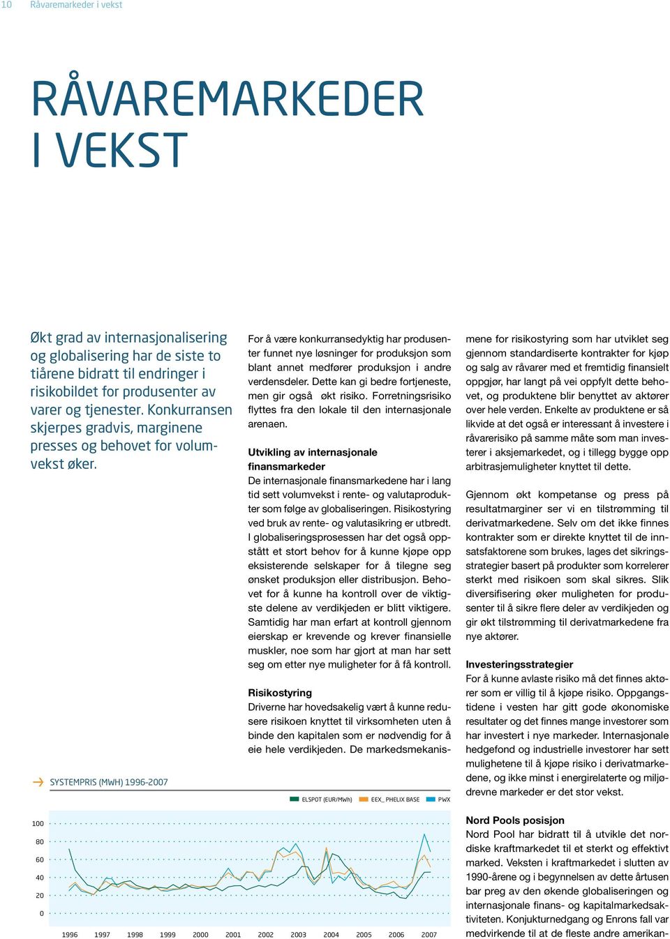 gr_5_systempris_np_eex_pwx SYSTEMPRIS (MWH) 1996 2007 For å være konkurransedyktig har produsenter funnet nye løsninger for produksjon som blant annet medfører produksjon i andre verdensdeler.