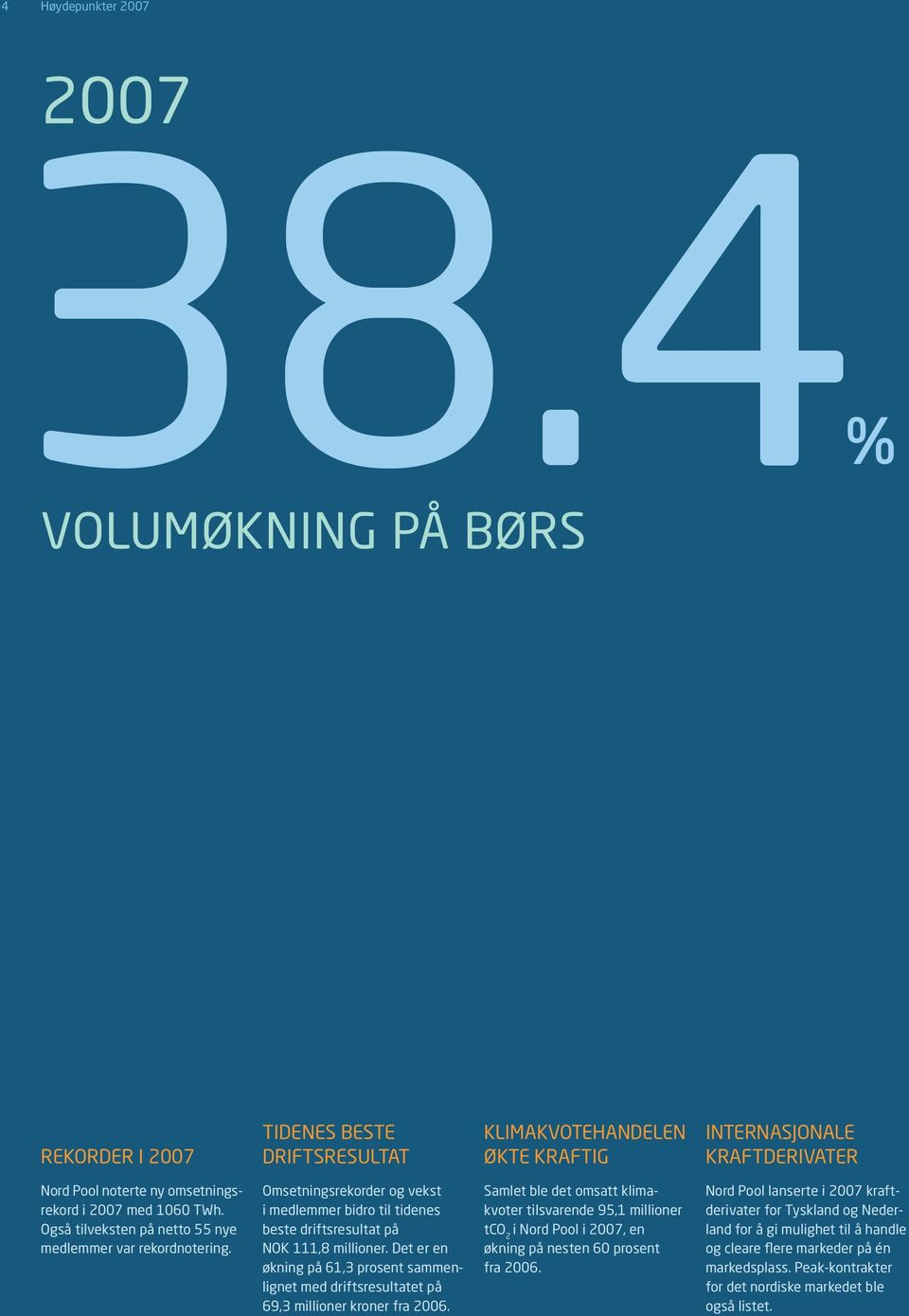 Også tilveksten på netto 55 nye medlemmer var rekordnotering. Omsetningsrekorder og vekst i medlemmer bidro til tidenes beste driftsresultat på NOK 111,8 millioner.