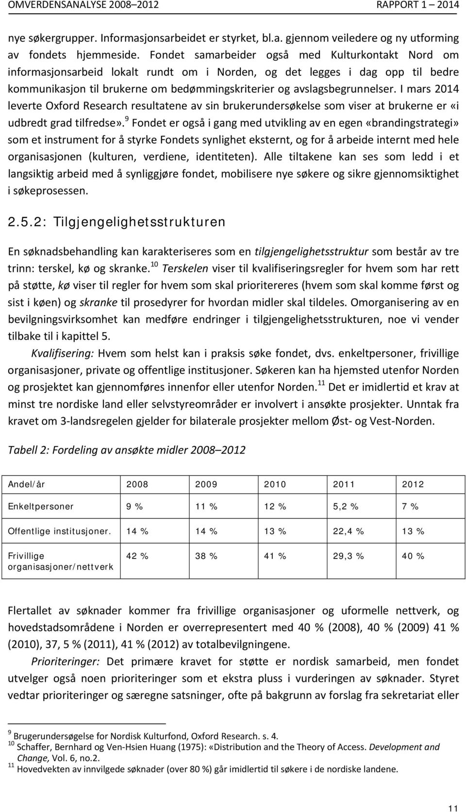 avslagsbegrunnelser. I mars 2014 leverte Oxford Research resultatene av sin brukerundersøkelse som viser at brukerne er «i udbredt grad tilfredse».