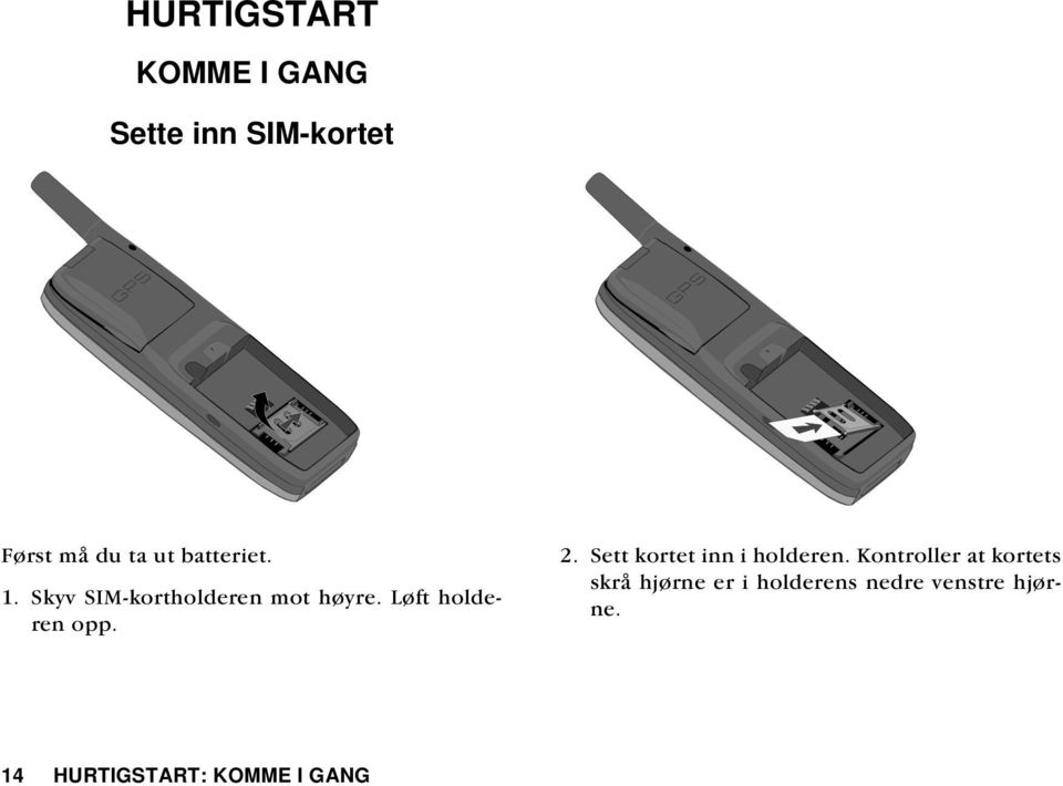 2. Sett kortet inn i holderen.