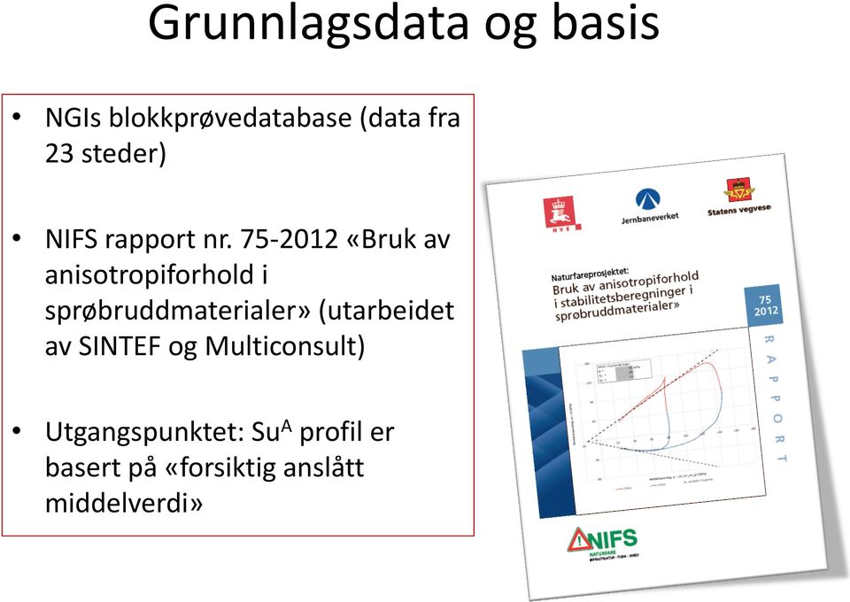 75-2012 «Bruk av anisotropiforhold i sprøbruddmaterialer»