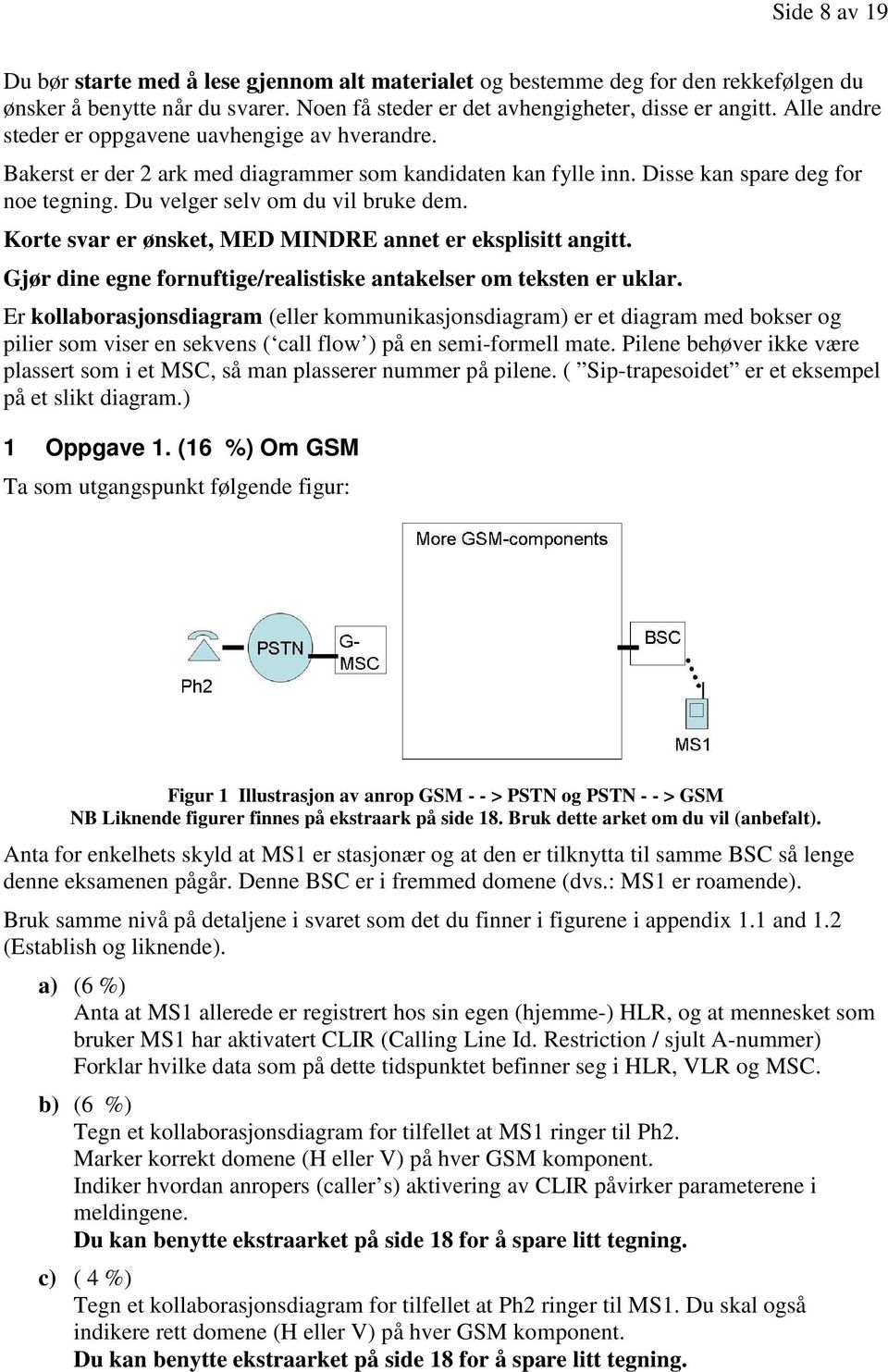 ønsket, MED MINDRE annet er eksplisitt angitt Gjør dine egne fornuftige/realistiske antakelser om teksten er uklar Er kollaborasjonsdiagram (eller kommunikasjonsdiagram) er et diagram med bokser og