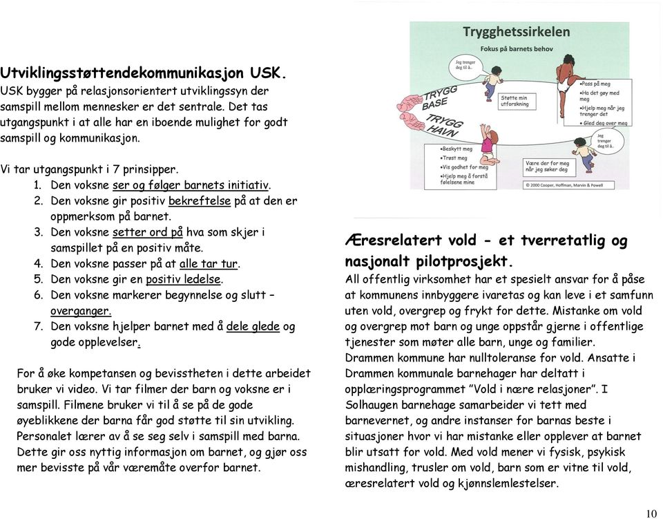 Den voksne gir positiv bekreftelse på at den er oppmerksom på barnet. 3. Den voksne setter ord på hva som skjer i samspillet på en positiv måte. 4. Den voksne passer på at alle tar tur. 5.