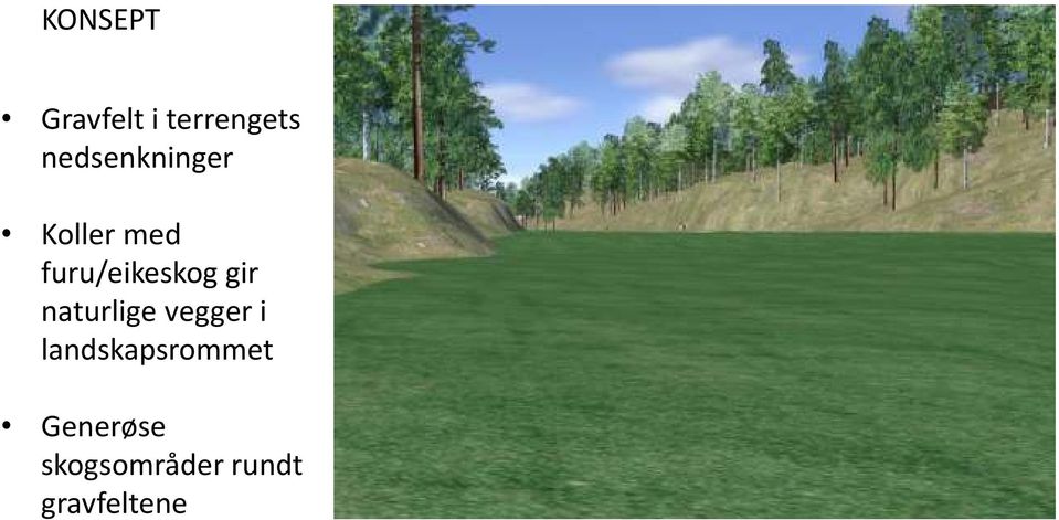 furu/eikeskog gir naturlige vegger i