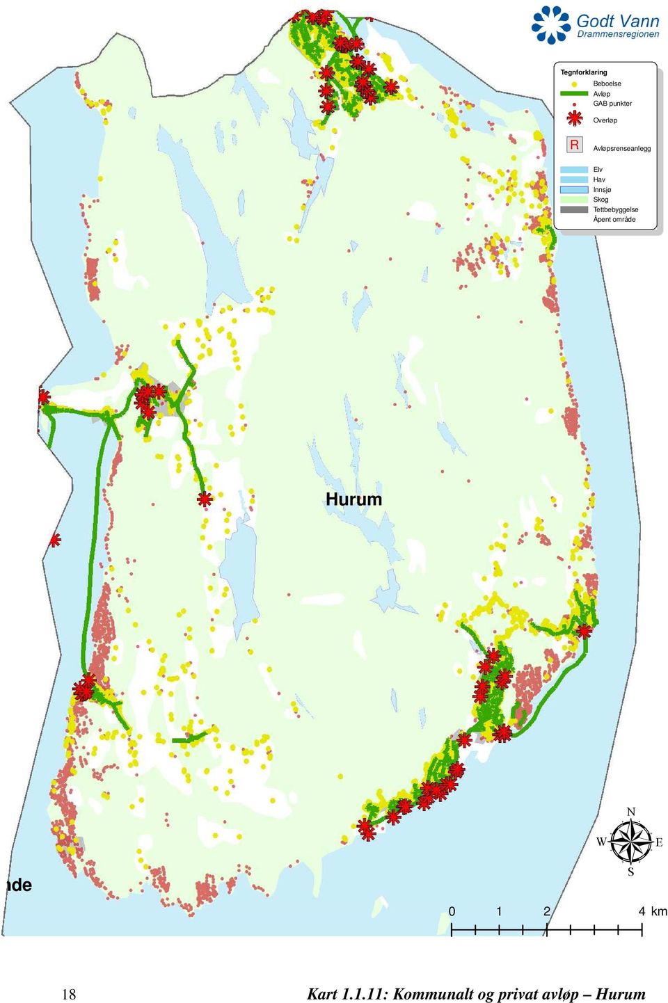 Hav Innsjø Skog Tettbebyggelse Åpent område Hurum