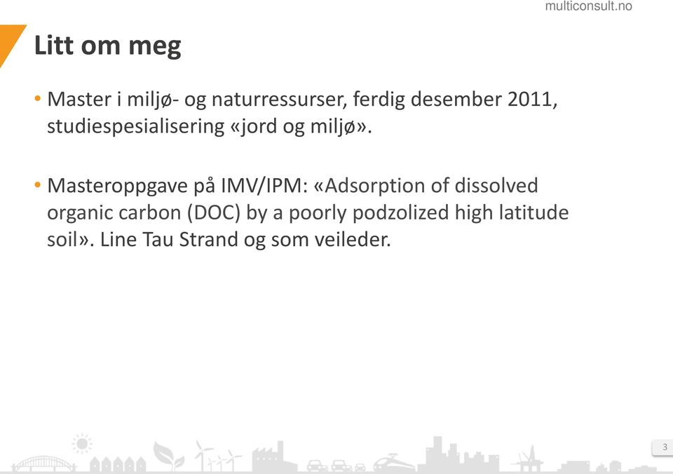 Masteroppgave på IMV/IPM: «Adsorption of dissolved organic