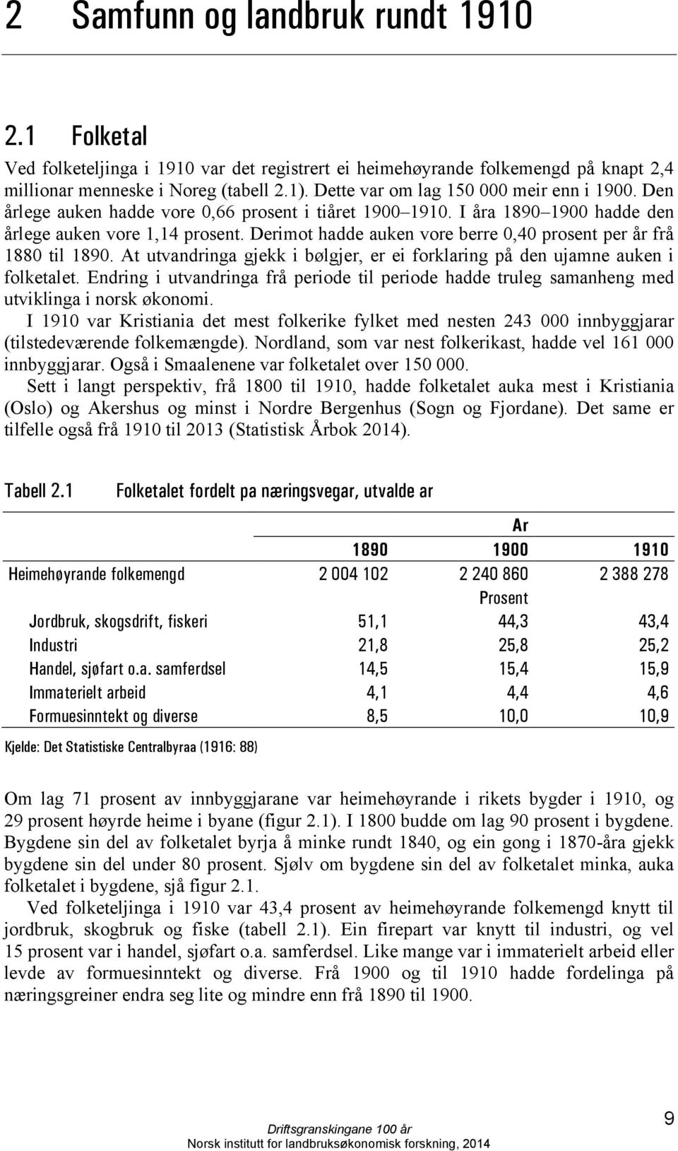 Derimot hadde auken vore berre 0,40 prosent per år frå 1880 til 1890. At utvandringa gjekk i bølgjer, er ei forklaring på den ujamne auken i folketalet.