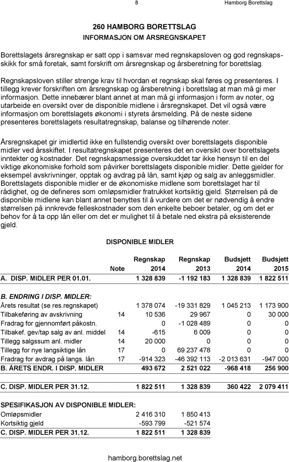 I tillegg krever forskriften om årsregnskap og årsberetning i borettslag at man må gi mer informasjon.