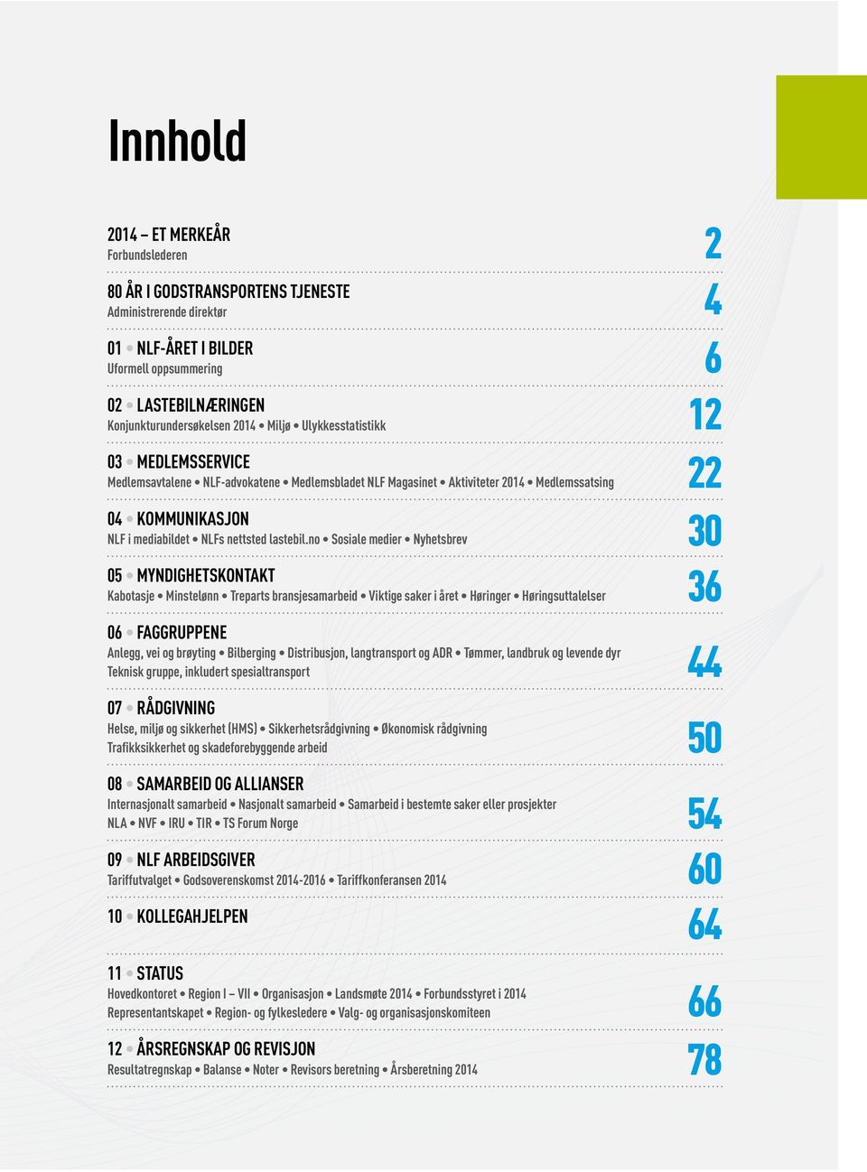 no Sosiale medier Nyhetsbrev 05 MYNDIGHETSKONTAKT Kabotasje Minstelønn Treparts bransjesamarbeid Viktige saker i året Høringer Høringsuttalelser 06 FAGGRUPPENE Anlegg, vei og brøyting Bilberging