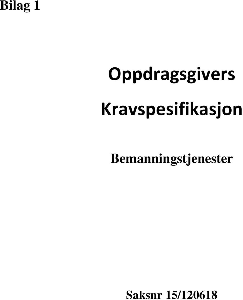 Kravspesifikasjon