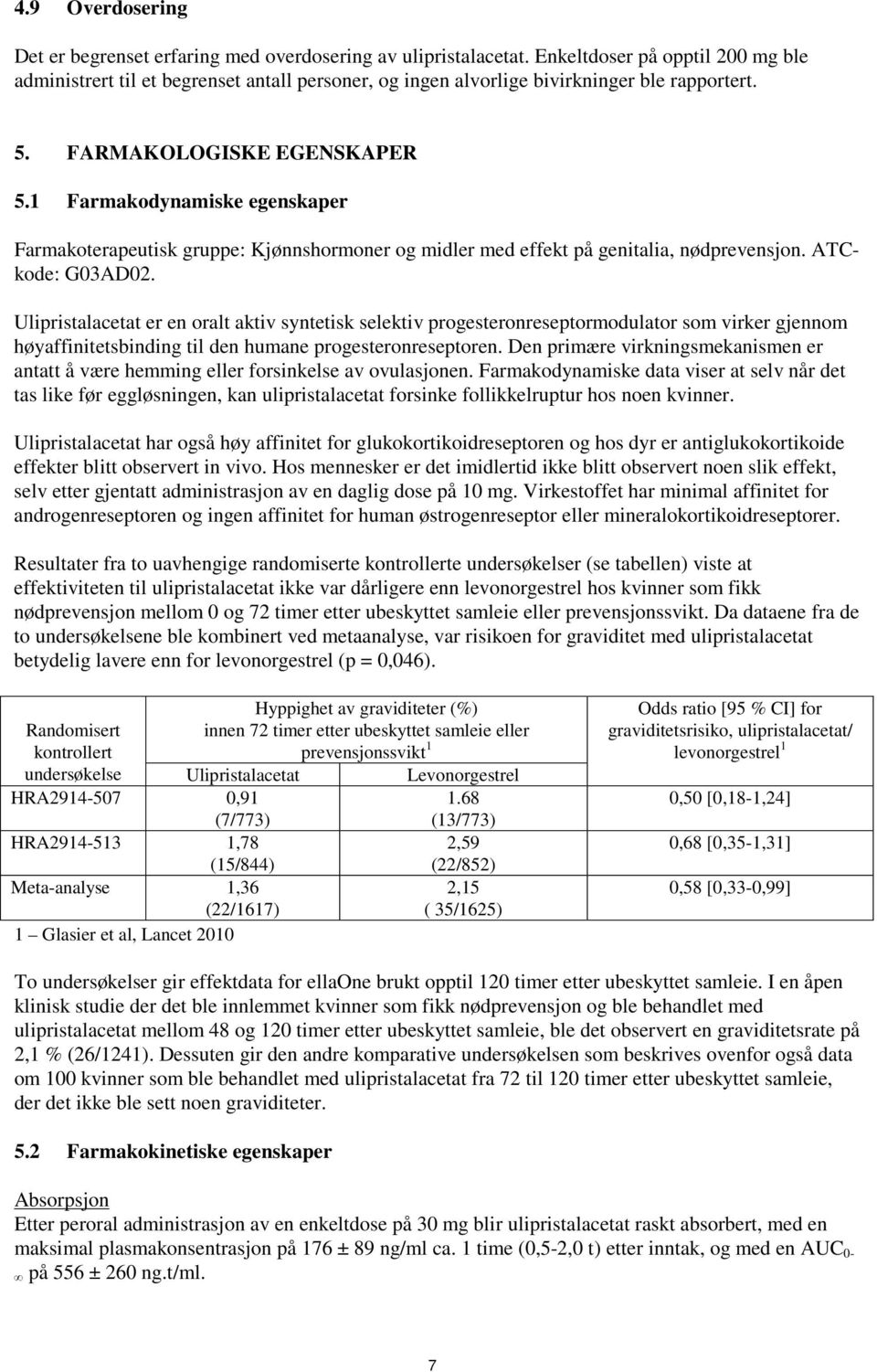 1 Farmakodynamiske egenskaper Farmakoterapeutisk gruppe: Kjønnshormoner og midler med effekt på genitalia, nødprevensjon. ATCkode: G03AD02.