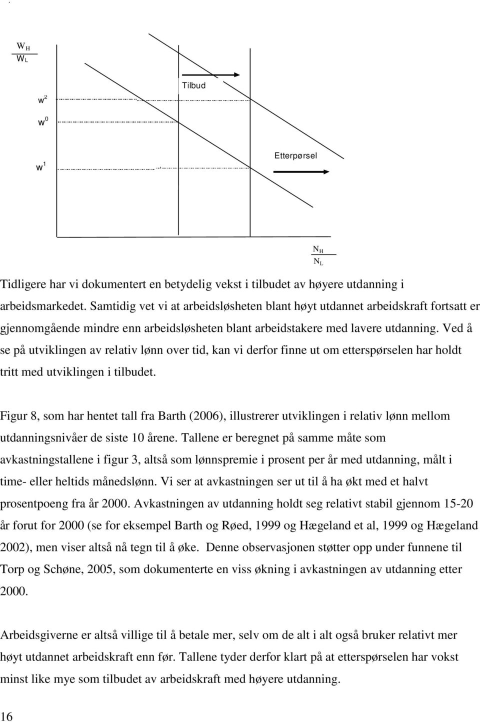 Ved å se på utviklingen av relativ lønn over tid, kan vi derfor finne ut om etterspørselen har holdt tritt med utviklingen i tilbudet.