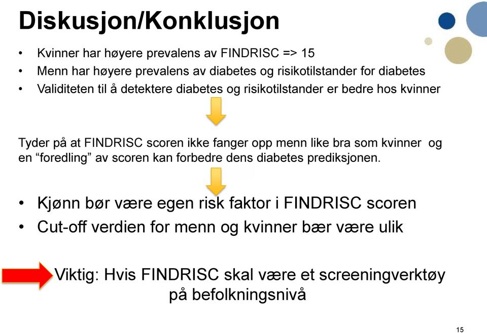 menn like bra som kvinner og en foredling av scoren kan forbedre dens diabetes prediksjonen.