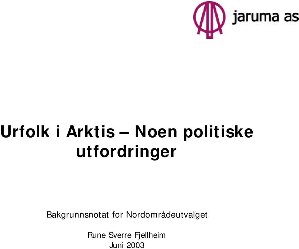 Bakgrunnsnotat for