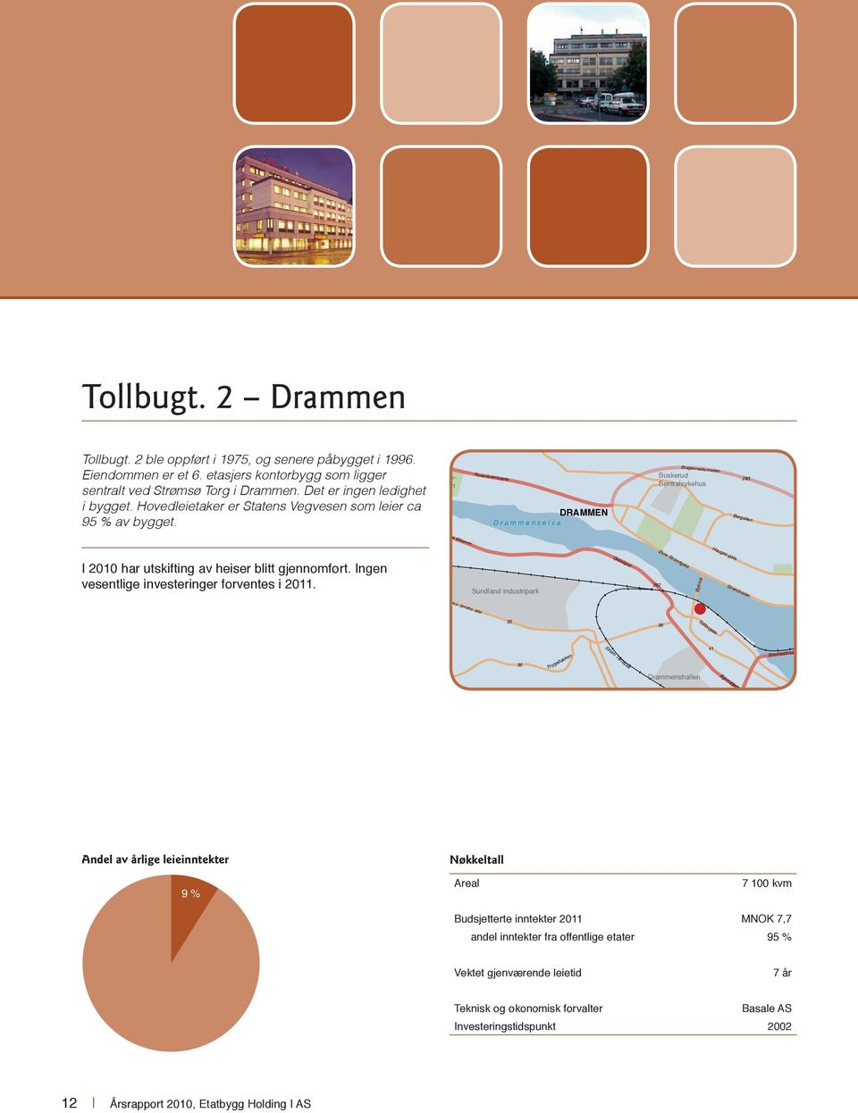 e- en Rosenkrantzgata DRAMMEN D r a m m e n s e l v a Bragernestunnelen Buskerud Sentralsykehus 283 Bergstien Øvre StrandgateStrandveien I 2010 har utskifting av heiser blitt gjennomført.