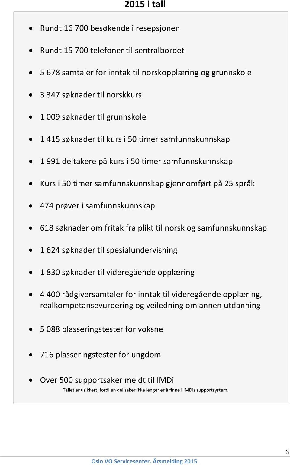 618 søknader om fritak fra plikt til norsk og samfunnskunnskap 1 624 søknader til spesialundervisning 1 83 søknader til videregående opplæring 4 4 rådgiversamtaler for inntak til videregående