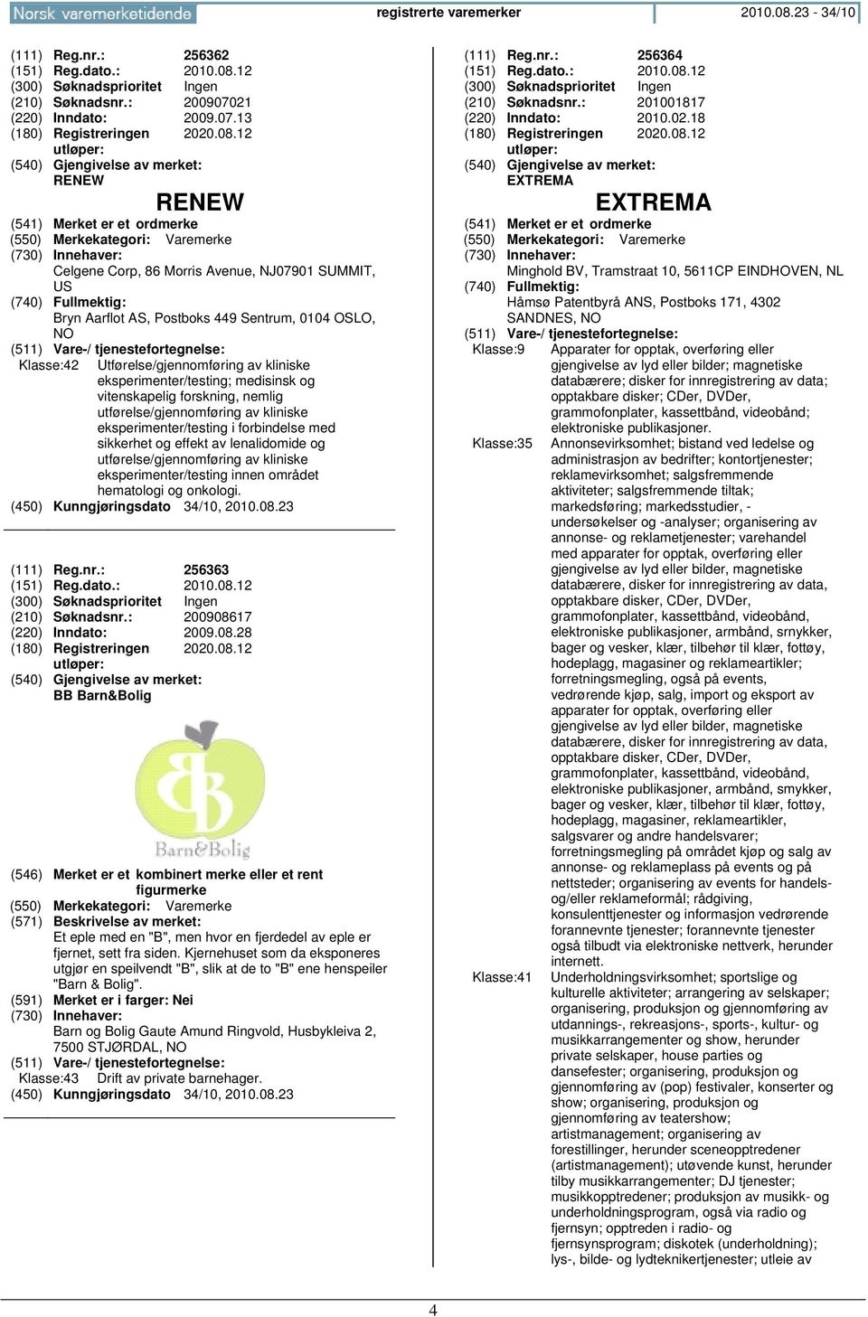 12 (210) Søknadsnr.: 200907021 (220) Inndato: 2009.07.13 (180) Registreringen 2020.08.