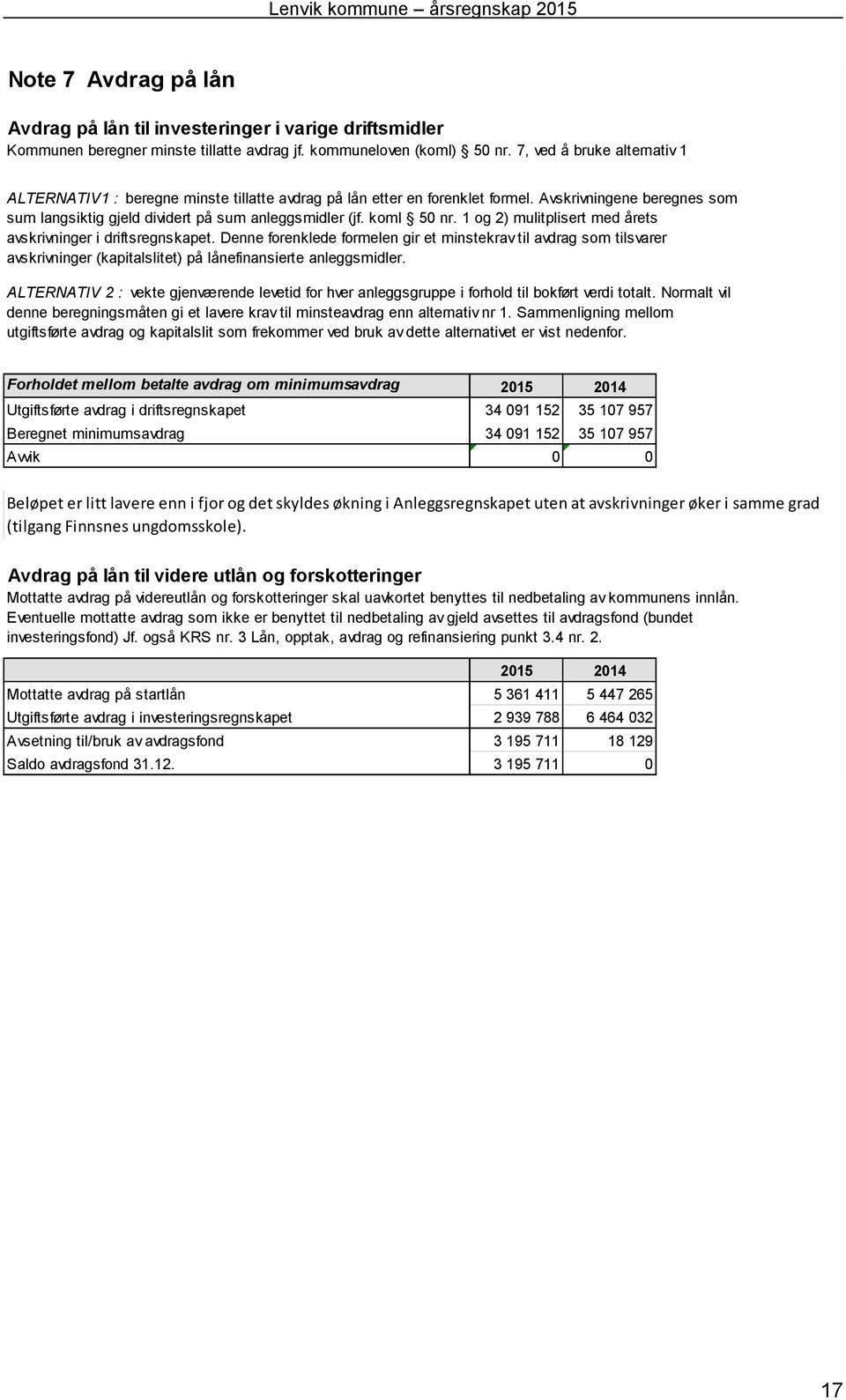 koml 50 nr. 1 og 2) mulitplisert med årets avskrivninger i driftsregnskapet.