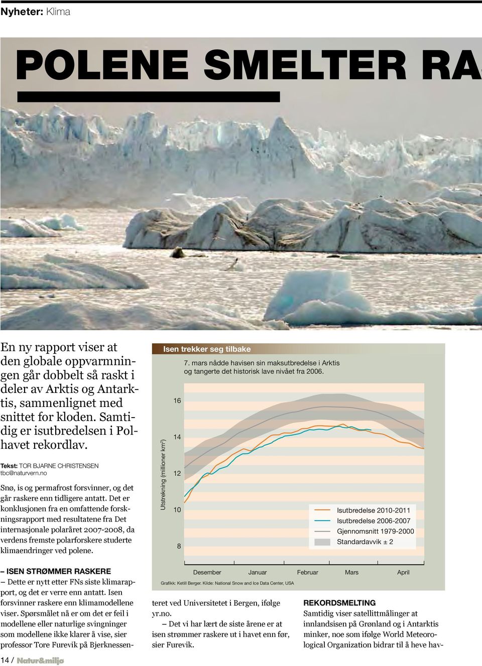 Det er konklusjonen fra en omfattende forskningsrapport med resultatene fra Det internasjonale polaråret 2007-2008, da verdens fremste polarforskere studerte klimaendringer ved polene.