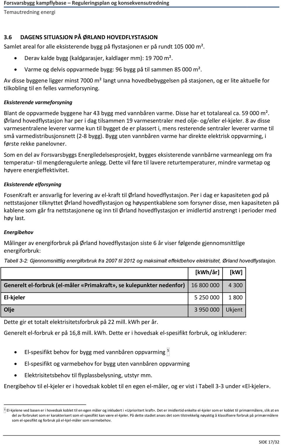 Av disse byggene ligger minst 7000 m² langt unna hovedbebyggelsen på stasjonen, og er lite aktuelle for tilkobling til en felles varmeforsyning.