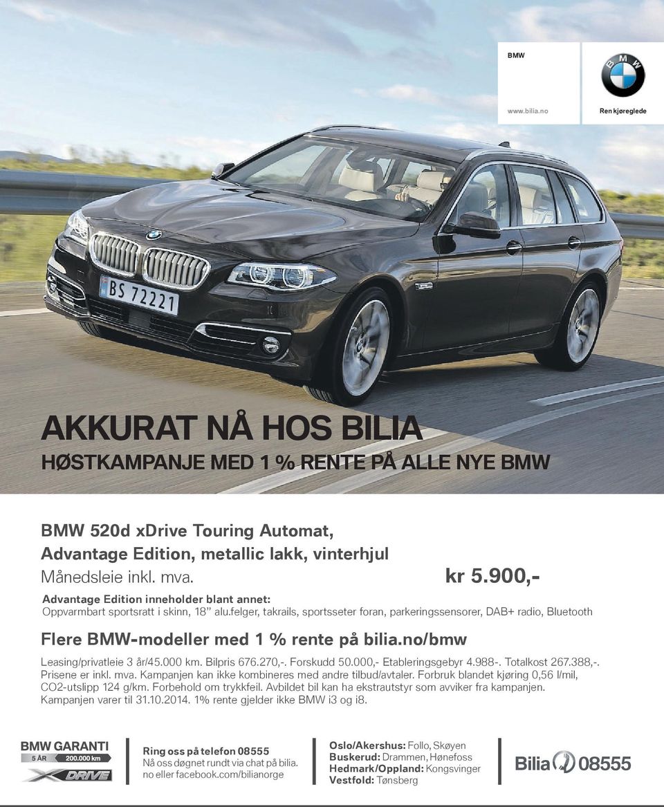 felger, takrails, sportsseter foran, parkeringssensorer, DAB+ radio, Bluetooth Leasing/privatleie 3 år/45.000 km. Bilpris 676.270,-. Forskudd 50.