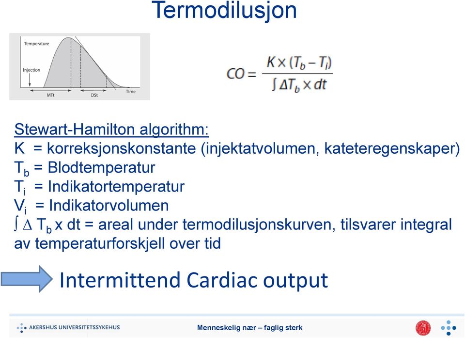 Indikatortemperatur T i V i = Indikatorvolumen T b x dt = areal under