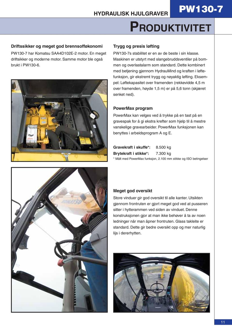 Dette kombinert med betjening gjennom HydrauMind og kraften i løftefunksjon, gir ekstremt trygg og nøyaktig løfting.