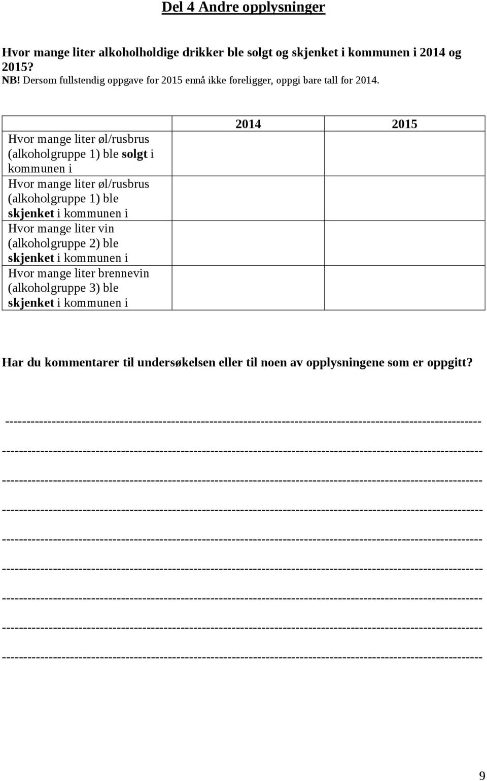 Hvor mange liter øl/rusbrus (alkoholgruppe 1) ble solgt i kommunen i Hvor mange liter øl/rusbrus (alkoholgruppe 1) ble skjenket i kommunen i Hvor mange liter vin